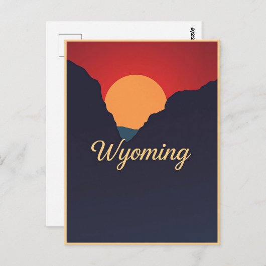 Vintage Wyoming Postkarte (Vorne/Hinten)