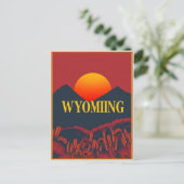 Vintage Wyoming Postkarte (Stehend Vorderseite)