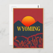 Vintage Wyoming Postkarte (Vorne/Hinten)