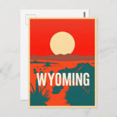 Vintage Wyoming Postkarte (Vorne/Hinten)