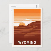 Vintage Wyoming Postkarte (Vorne/Hinten)
