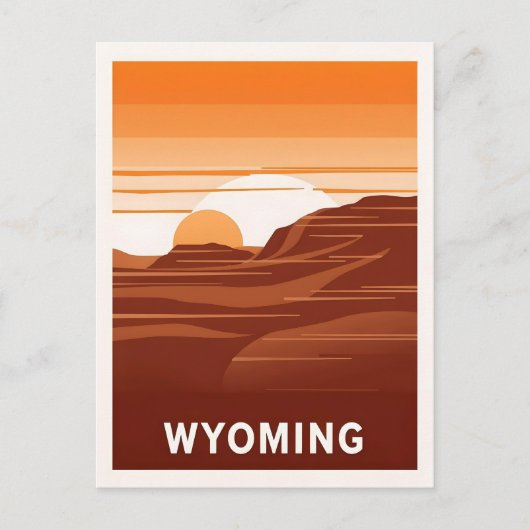 Vintage Wyoming Postkarte (Vorderseite)