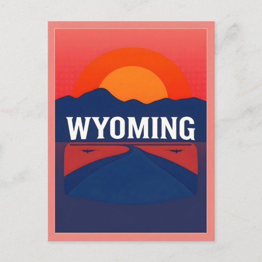 Vintage Wyoming Postkarte (Vorderseite)