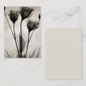 Vintage X-Ray Flowers Mitteilungskarte (Vorne/Hinten)