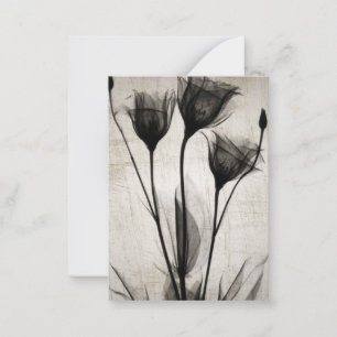 Vintage X-Ray Flowers Mitteilungskarte