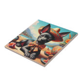 Vintage Xoloitzcuintle Fliese (Seite)