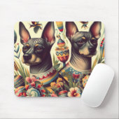 Vintage Xoloitzcuintle Illustration Mousepad (Mit Mouse)
