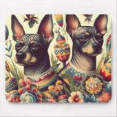 Vintage Xoloitzcuintle Illustration Mousepad (Vorne)
