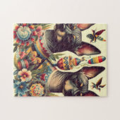 Vintage Xoloitzcuintle Illustration Puzzle (Horizontal)