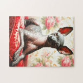 Vintage Xoloitzcuintle Illustration Puzzle (Horizontal)