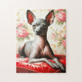 Vintage Xoloitzcuintle Illustration Puzzle (Vertikal)