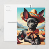 Vintage Xoloitzcuintle Postkarte (Vorne/Hinten)