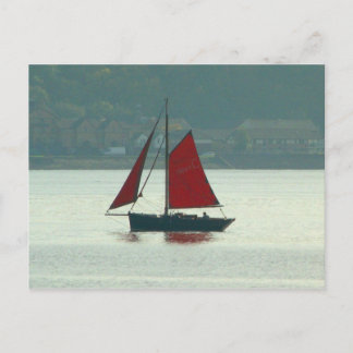 Vintage Yacht in der Bucht von Cardiff Postkarte