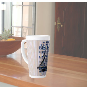 Vintage Yacht Regatta-Werbung Milchtasse