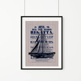Vintage Yacht Regatta-Werbung Poster
