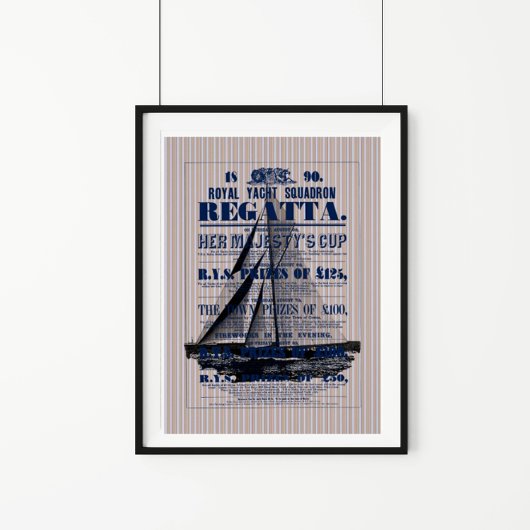 Vintage Yacht Regatta-Werbung Poster