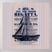 Vintage Yacht Regatta-Werbung Poster (Vorne)