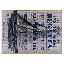 Vintage Yacht Regatta-Werbung Schneidebrett