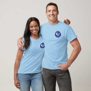 Vintage-Yachtclub-Hai-Familien-Strandabzeichen T-Shirt