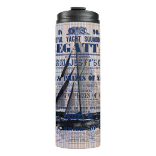 Vintage-Yachtrennen-Werbung  Thermosbecher