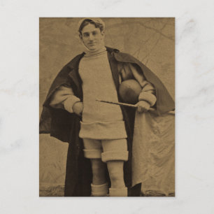 Vintage Yale-Fußballspieler 1880er Stereoview Postkarte