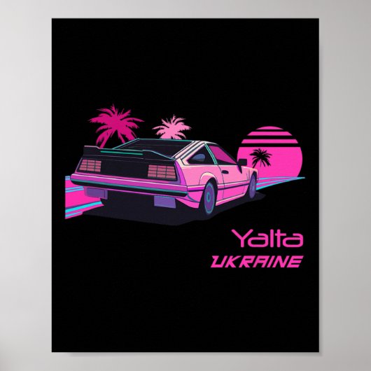 Vintage Yalta Ukraine  Poster (Vorne)