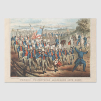 Vintage Yankee Volunteers Marching Dixie Decoupage Seidenpapier