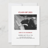 Vintage Yearbook Grad Foto Grad Einladungskarte (Rückseite)