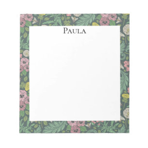 Vintage Yellow Dandelions Pink Pansy Faces Pansies Notizblock