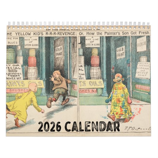 Vintage Yellow Kid 2026 Wandkalender (Titelbild)