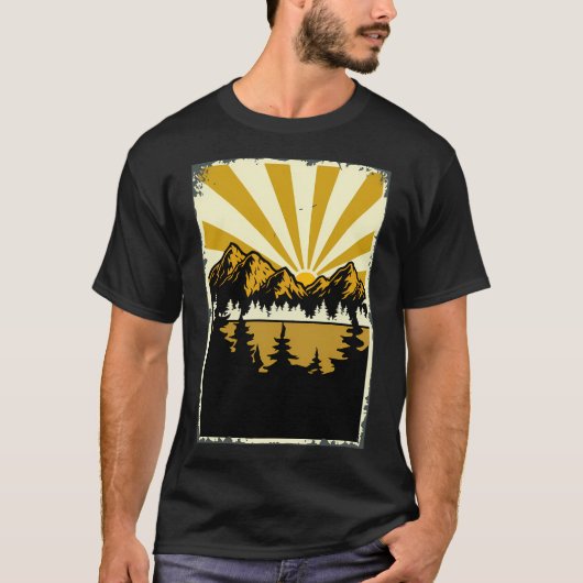Vintage Yellow Mountains T-Shirt (Vorderseite)
