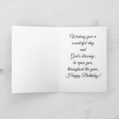 Vintage Yellow Roses Birthday Karte (Innenseite)