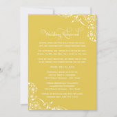 Vintage Yellow Scroll Wedding Rehearsal and Dinner Einladung (Vorderseite)