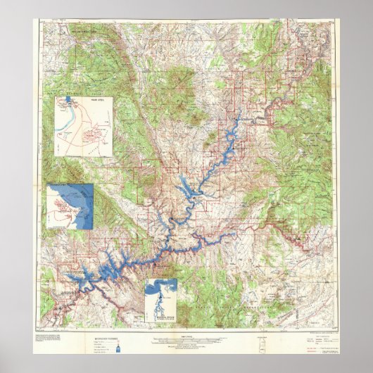 Vintage Yellowstone Grand Canyon Map 1969 Poster (Vorne)