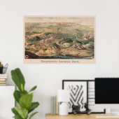 Vintage-Yellowstone-Illustrationsposter Poster (Heimbüro)