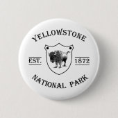 Vintage Yellowstone-Nationalpark Button (Vorderseite)