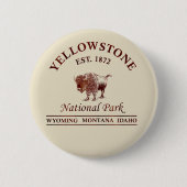 Vintage Yellowstone-Nationalpark Button (Vorderseite)