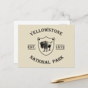 Vintage Yellowstone-Nationalpark Feiertagspostkarte