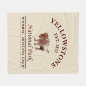 Vintage Yellowstone Nationalpark Fleecedecke (Vorderseite (Horizontal))