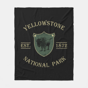 Vintage Yellowstone Nationalpark Fleecedecke