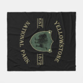 Vintage Yellowstone Nationalpark Fleecedecke (Vorderseite (Horizontal))