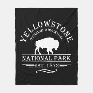 Vintage Yellowstone Nationalpark Fleecedecke