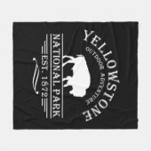 Vintage Yellowstone Nationalpark Fleecedecke (Vorderseite (Horizontal))
