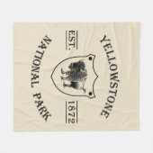 Vintage Yellowstone-Nationalpark Fleecedecke (Vorderseite (Horizontal))