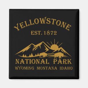 Vintage Yellowstone Nationalpark Magnet