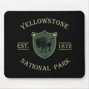 Vintage Yellowstone Nationalpark Mousepad