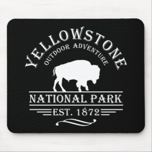 Vintage Yellowstone-Nationalpark Mousepad