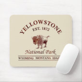 Vintage Yellowstone Nationalpark Mousepad (Mit Mouse)