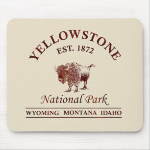 Vintage Yellowstone Nationalpark Mousepad