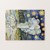 Vintage Yellowstone Old Faithful Van Gogh Style Puzzle (Horizontal)